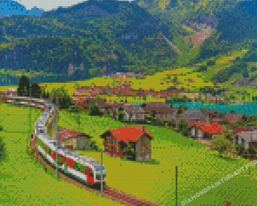 Interlaken Switzerland Landscape Diamond Painting