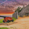 Jamestown With A Sunset View Diamond Painting