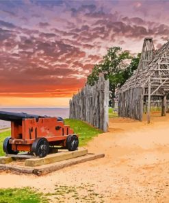 Jamestown With A Sunset View Diamond Painting