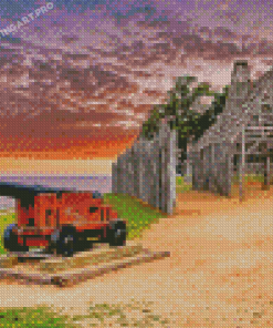 Jamestown With A Sunset View Diamond Painting