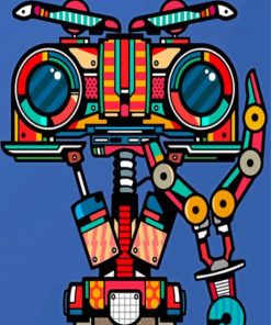 Johnny Five Pop Art Diamond Painting