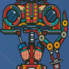 Johnny Five Pop Art Diamond Painting