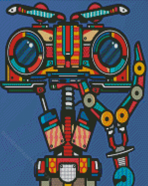 Johnny Five Pop Art Diamond Painting