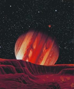 Jupiter Planet And Stars Diamond Painting