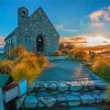 Lake Tekapo Church Diamond Painting