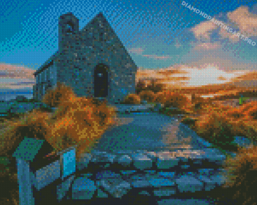 Lake Tekapo Church Diamond Painting