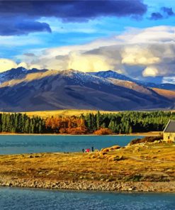 Lake Tekapo View Diamond Painting