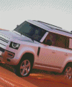 Land Rover Defender In Desert Diamond Painting