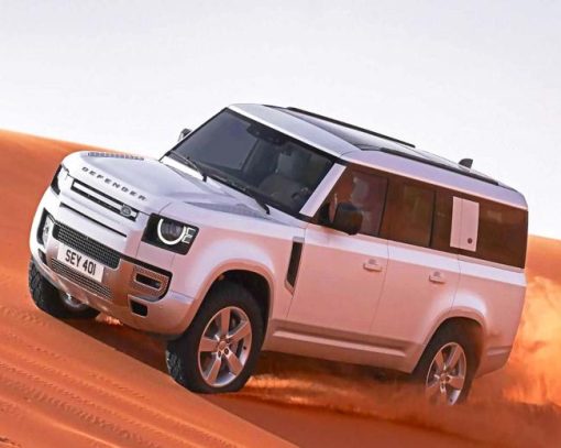 Land Rover Defender In Desert Diamond Painting