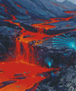 Lava Rocks Diamond Painting