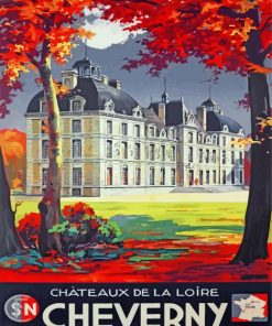 Loire Castle Poster Art Diamond Painting