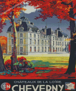 Loire Castle Poster Art Diamond Painting