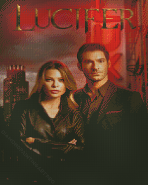 Lucifer Morningstar And Chloe Poster Diamond Painting