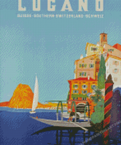 Lugano Switzerland Poster Diamond Painting