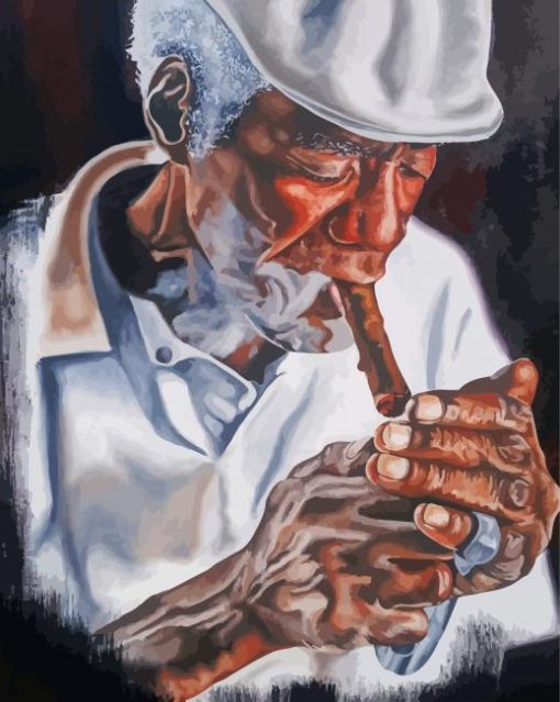 Man Smoking Diamond Painting