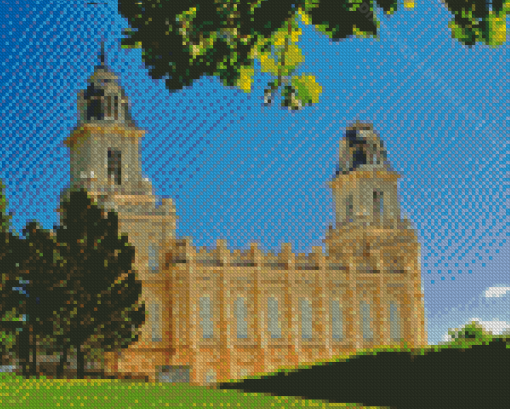 Manti Utah Temple Building Diamond Painting