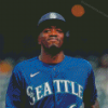 Mariners Baseball Player Diamond Painting