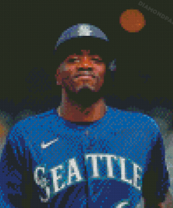 Mariners Baseball Player Diamond Painting