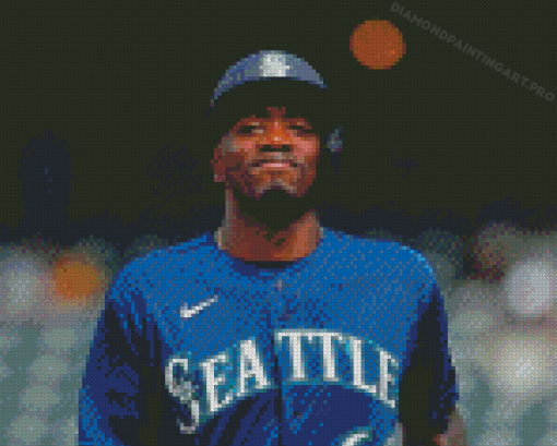 Mariners Baseball Player Diamond Painting