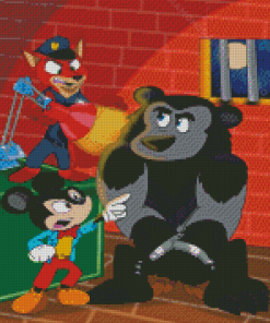 Mickey Mouse And Bear Diamond Painting