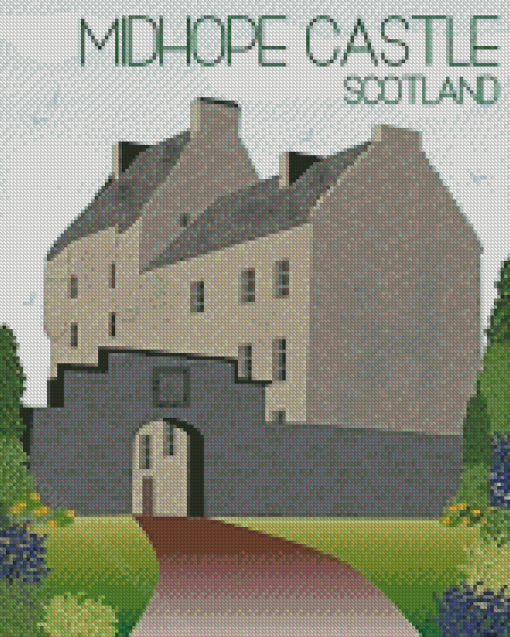 Midhope Castle Poster Diamond Painting