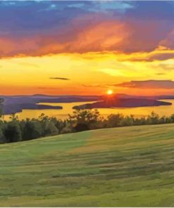 Moosehead Lake Maine Sunset Diamond Painting