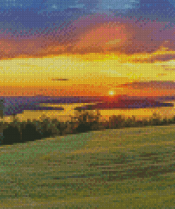 Moosehead Lake Maine Sunset Diamond Painting