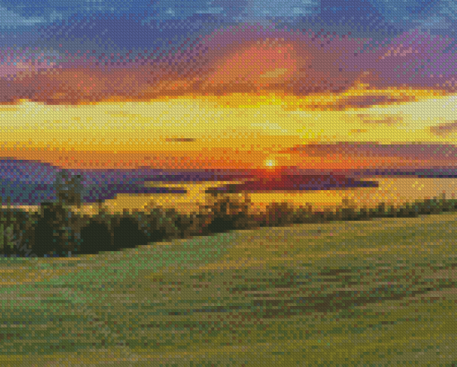 Moosehead Lake Maine Sunset Diamond Painting