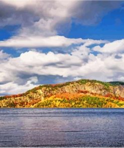 Mount Kineo In Moosehead Lake Maine Diamond Painting