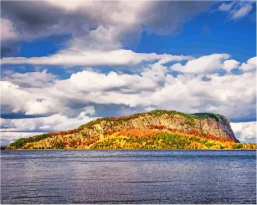 Mount Kineo In Moosehead Lake Maine Diamond Painting