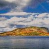 Mount Kineo In Moosehead Lake Maine Diamond Painting