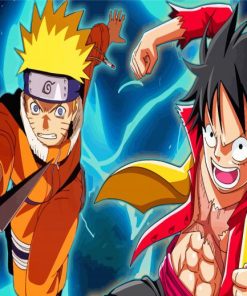 Naruto And Luffy Monkey Diamond Painting