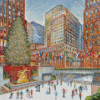 New York Christmas Ice Skate Diamond Painting