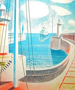 NewHaven Harbour By Eric Ravilious Diamond Painting