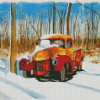 Old Truck In Snow Diamond Painting