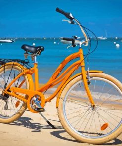 Orange Beach Bike Diamond Painting