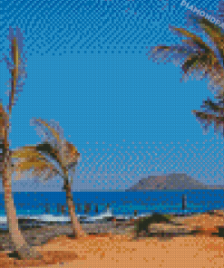 Palm Trees In Fuerteventura Diamond Painting