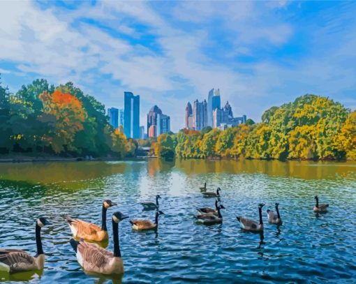 Piedmont Park Atlanta Georgia Diamond Painting