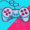 Pink Blue Gamepad Diamond Painting