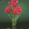 Pink Flowers Glass Diamond Painting