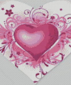 Pink Heart Diamond Painting