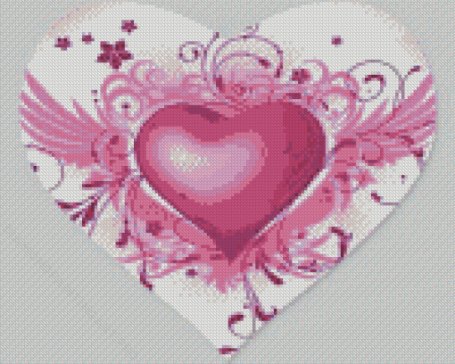 Pink Heart Diamond Painting