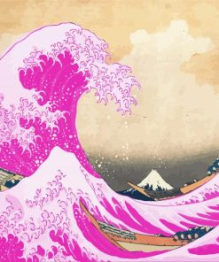 Pink Wave Diamond Painting