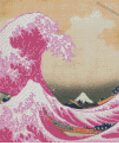 Pink Wave Diamond Painting