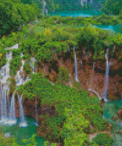 Plitwickie Waterfalls Croatia Diamond Painting