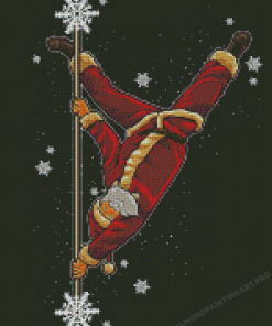 Pole Dancer Santa Claus Diamond Painting