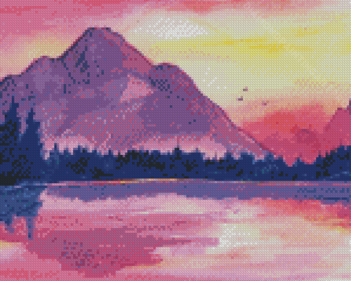 Purple Landscape Diamond Painting