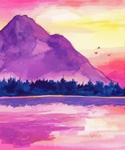 Purple Landscape Diamond Painting