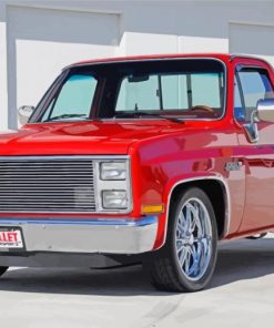 Red 1984 GMC Truck Diamond Painting