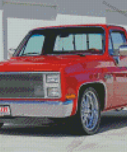 Red 1984 GMC Truck Diamond Painting